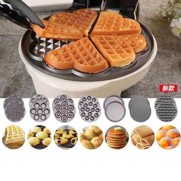 

bread makers 220v multifunctional electric waffle machine household cake donut fish 7 plates available1