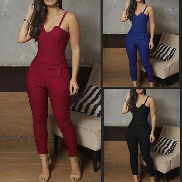 

summer spaghetti strap jumpsuit women sleeveless slim bodycon romper ropa mujer solid jumpsuit new female clothes overalls1, Black;white