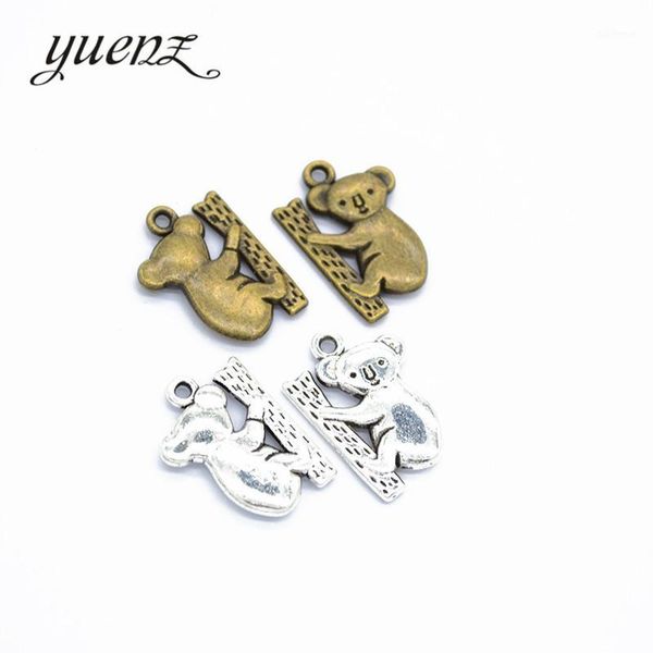 

yuenz 10pcs antique silver koala charms pendant for diy jewelry making finding 20*15mm d92021, Bronze;silver