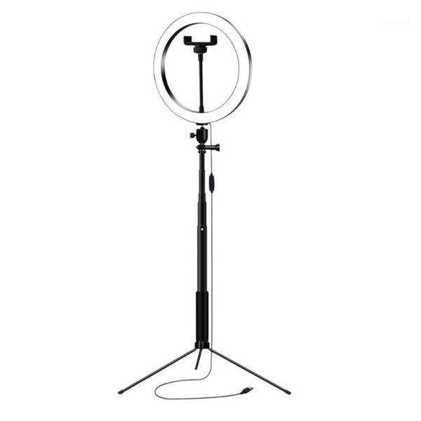 

26cm pgraphy led selfie lighting light with selfie stand tripod & usb plug dimmable for makeup video live studio1