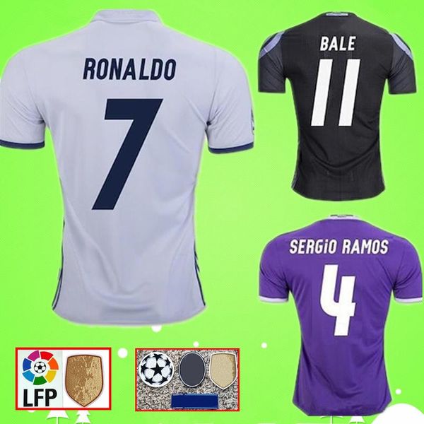 

2016 2017 real madrid футбол джерси ретро роналду бензема футболка 16/17 джеймс винтаж камиссета де футбол серхио рамос бейл майлот, Black;yellow