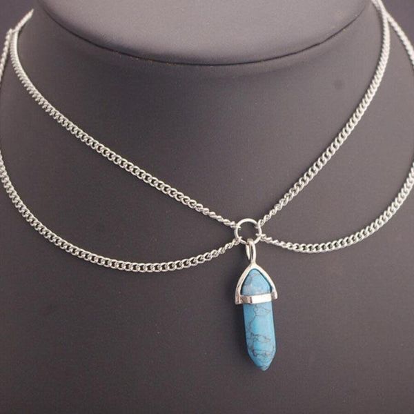 

1pc women chain pendant necklace creative design collar necklaces for ladies girls fashion jewelry gifts 5colors select, Silver
