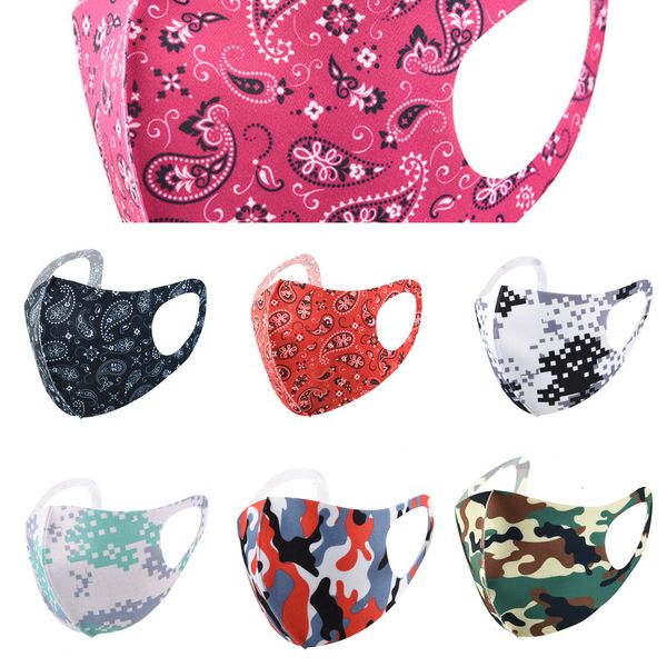 

u3ea3u fashion face masks printed cartoon camo ice silk facemask sunscreen spring summer dustproof dust mouth mask dhl shipp n