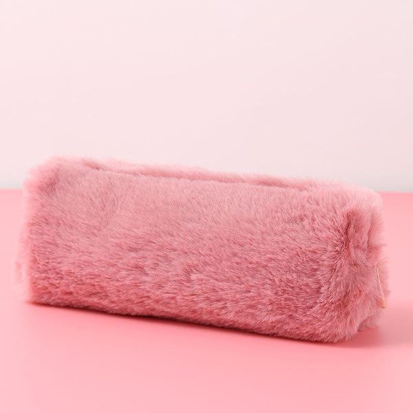 

21*9cm plush pencil case for girls cute large big pen bag stationery pouch box kids gift office school supplies zakka storage ba