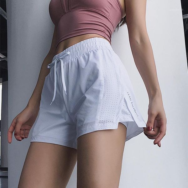 

running shorts summer high waist letter printing women 2 in 1 quick-drying fitness training loose breathable sports yoga shorts1, Black;blue