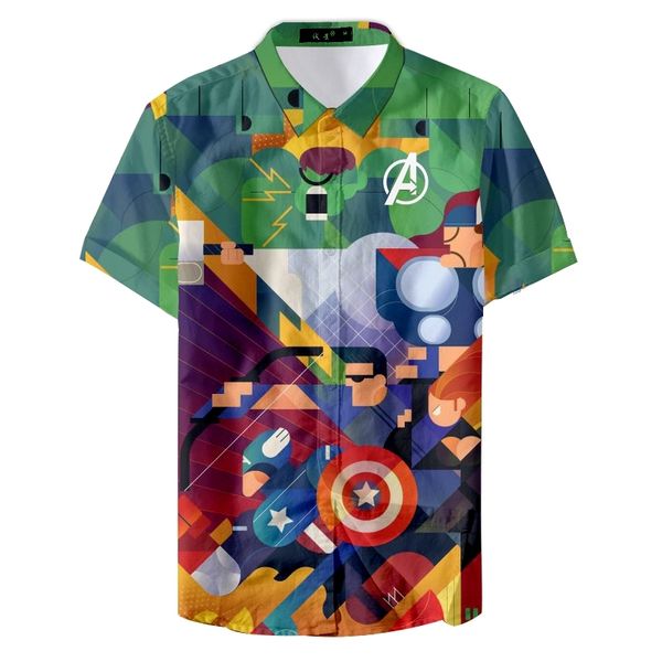 

ethnic style printed summer retro street floral graphic men's shirts, White;black