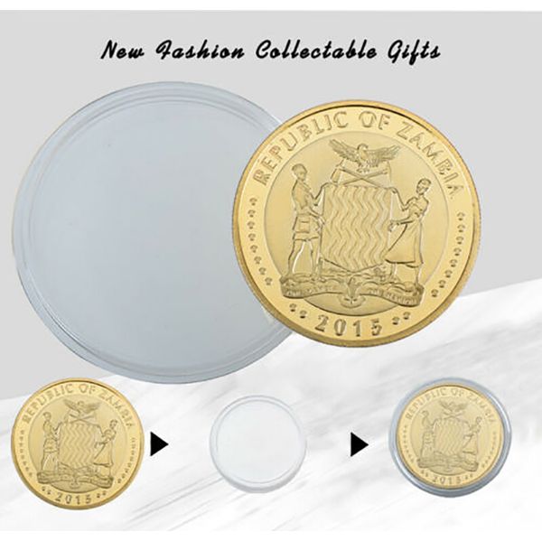 

rh rh позолоченная мозаика африканская дикая природа замбия льва памятная монета монета коллекционные монеты для бизнес подарки f bbyhhy