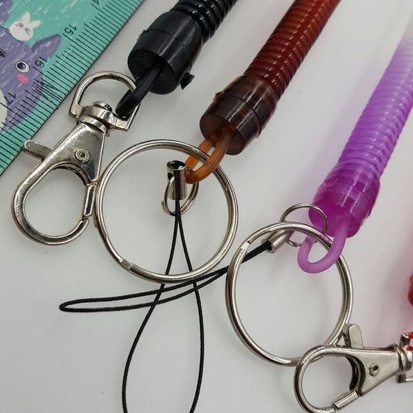 

mobile spring pendant chain key ring phone accessories wholesale, Silver