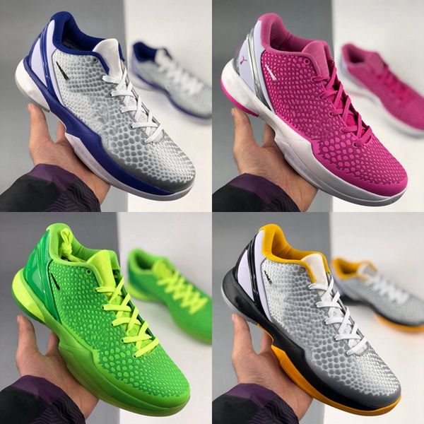 

with box 2020 new 6 protro vi mens basketball shoes pink green gray 6s erica var trainers sports sneakers outdoor des chaussures
