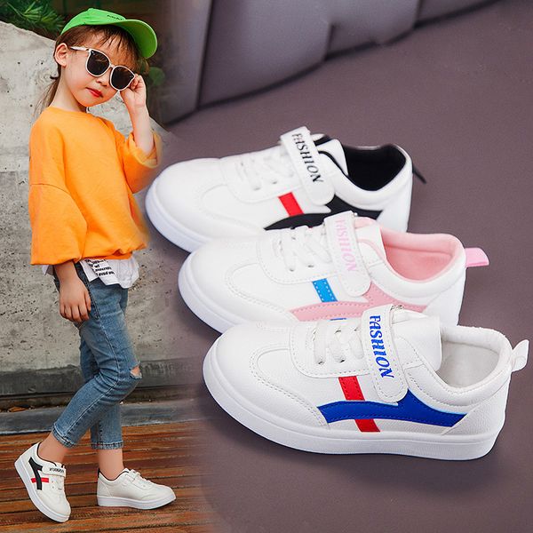 

kids sneakers new kids shoes mesh color matching children's tennis breathable sport shoes fashion footwear girls boys sneakers q0112, Black