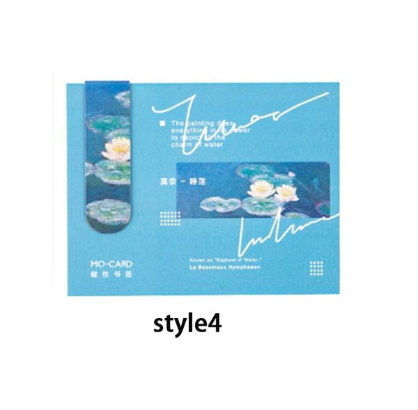 

1 шт. творческие магнитные закладки ван гог гог литература искусство серия diy украшения книги mark page канцтовары студенческое офисное обо