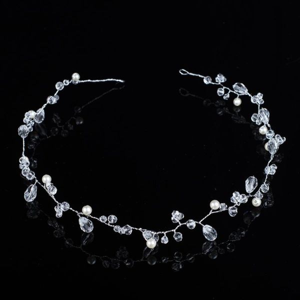 

le liin bride crystal headband bridal pearl hair vine wedding hair jewelry bridesmaid headpiece wedding accessories, Golden;silver
