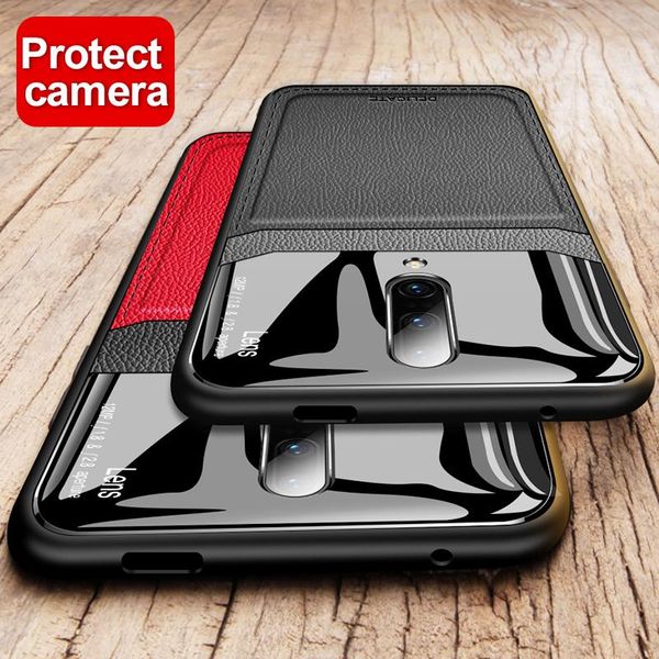 

роскошный кожаный чехол для телефона для oneplus 7t 7tpro 7 7pro 6 6t ультра-тонкая кожная сплеспленок защитная крышка камеры coque shell wm