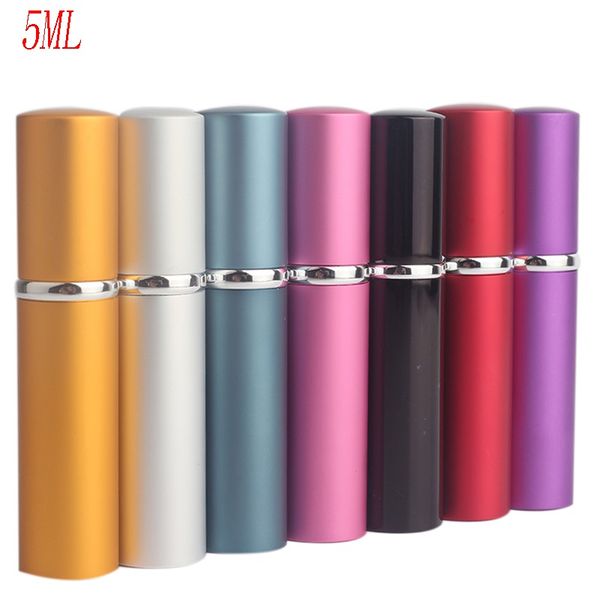 

mini 5ml portable for travel aluminum refillable perfume bottle with spray&empty cosmetic containers with atomizer