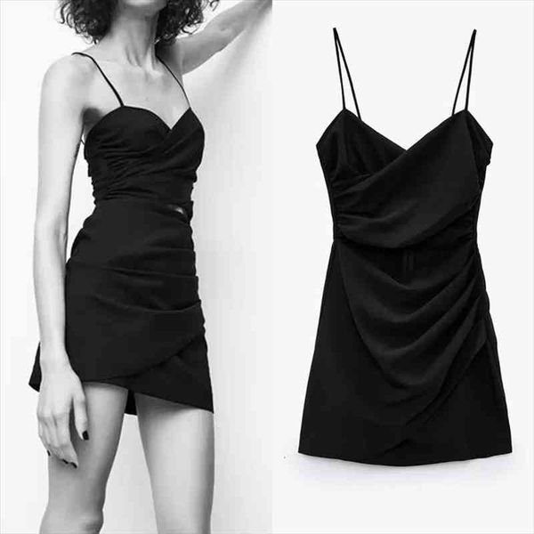

za black cut out dress woman mini slip dress women ruched short summer dresses backless elegant party dresses, Black;gray