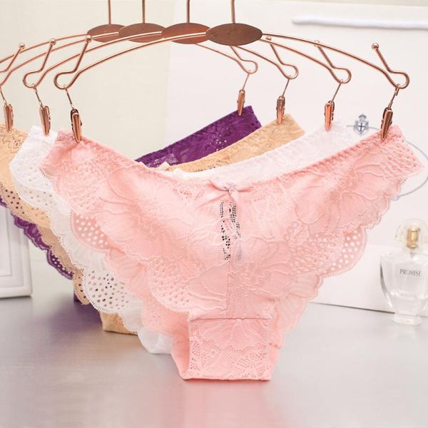 

fashion women underpants women translucent underwear sheer lace tank lace underpant calcinha feminina female panties, Black;pink