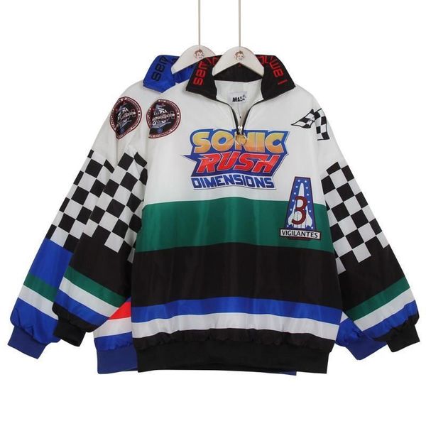 

summer women ladies loose harajuku streetwear bomber thin jackte windbreaker punk boyfriend loose korean racing overcoat, Black;brown