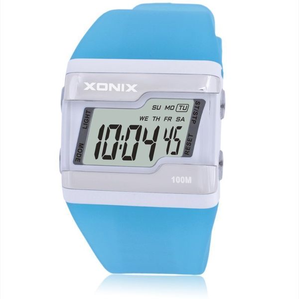 

precise woman led digital display bracelet children's students sports super fashion sport watch waterproof 100 fz, Slivery;brown