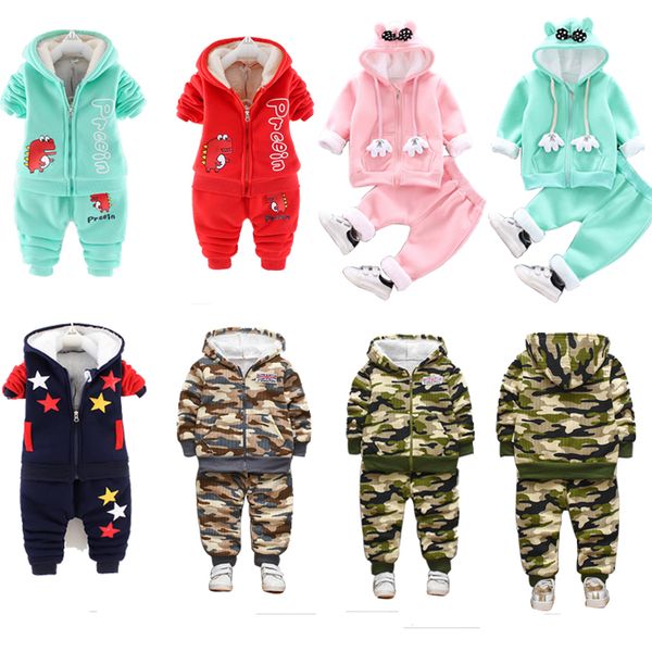 

осень зима детская одежда для девочек мальчики животных автомобиль с капюшоном + брюки 0- наряды набор детей детская одежда наборы lj201203, White