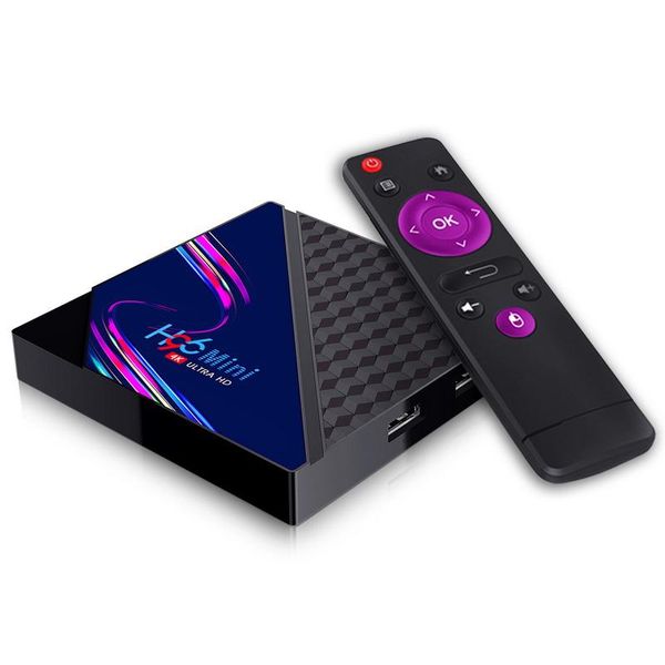 Android 10.0 H96 Mini V8 Smart TV Box 1080P 4K 3D Поддержка Tik Tik Media Player Set Tok Box 2.4G WiFi RK3228A Android TVBox