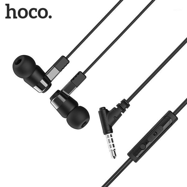 

hoco m52 in ear earphone earbud control wired earphones headset with mic for 6 huawei 3.5mm wire earphone1