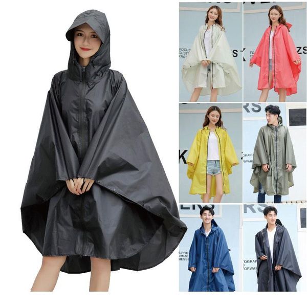 

fashion big cap hooded women trench raincoat outdoor waterproof long impermeable rain poncho cloak for hiking climbing bbyxtf