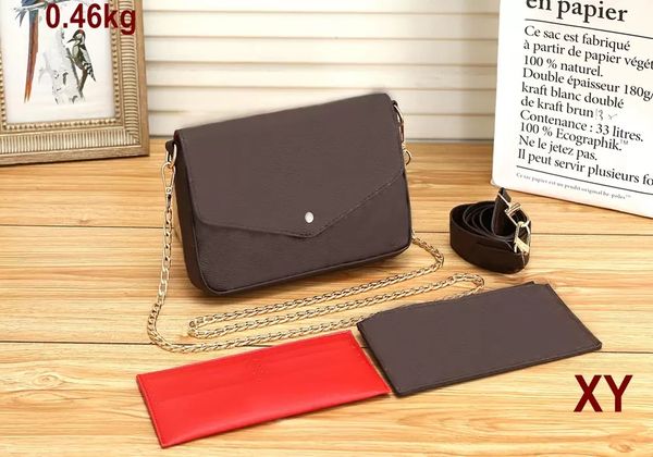 

wf 2022 fashion luxury designers shoulder bags womens classic flowers pu leather messenger bag brand wallet felicie strap handbag