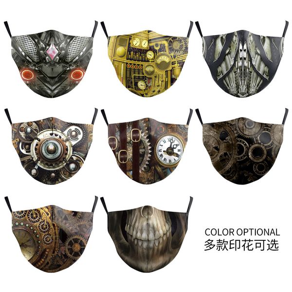 

pm2.5 fashion 3d painting mouth mask reusable protective filter 5layers dustproof windproof hazze face mask ba