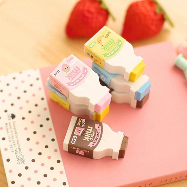 

2 шт. набор kawaii fruit milky mini russian eraser creative канцтовары школьные принадлежности papelaria подарок для детей h wmthnm