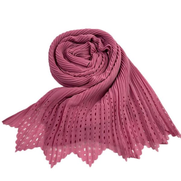 

scarves 1 pc crumpled shawl chiffon crush laser cut heavy hijab scarf shawls muslim turban wraps pleated hijabs, Blue;gray