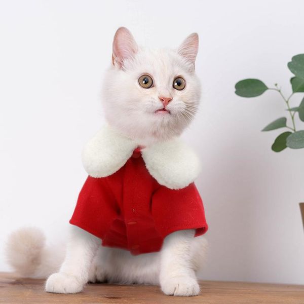 

christmas cat clothes small dogs cats santa costume kitten puppy outfit hoodie warm winter cat clothes pet bbyiny