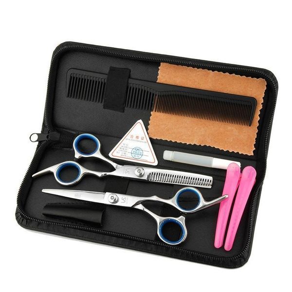 

5pcs/set hairdressing tools 6.0 inches barber scissors kits hair clipper razor hair styling scissors hair sqcqbv hairclippers2011