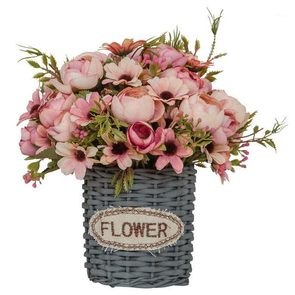 

decorative flowers & wreaths camellia simulation bouquet rose silk floral home decoration pography props wedding set bud plastic flower1