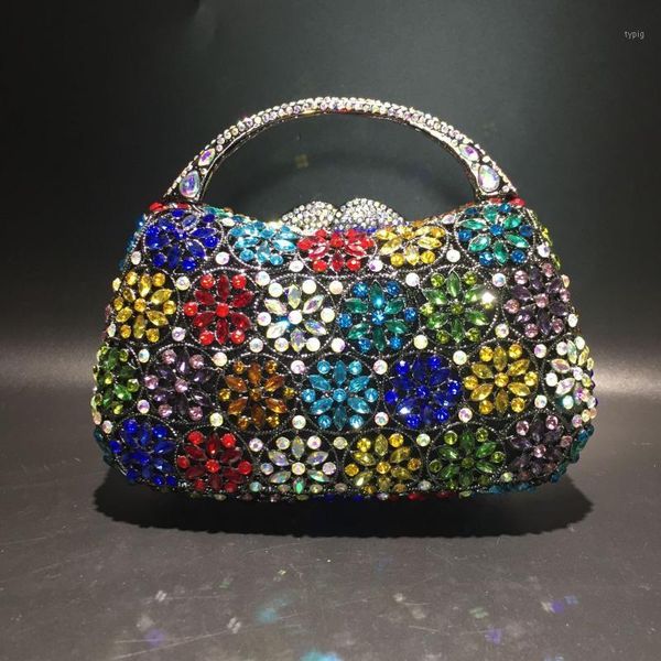 

evening bags design clutch purse designer women purses soiree pochette rhinestones crystal party chain bag1