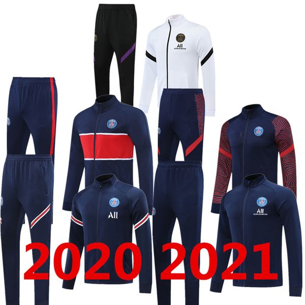 

2020 2021 mbappe icardi neymar football jersey jr cavani verratti di maria men's jacket sportswear suit uniform size s, Black