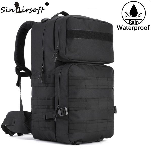 

outdoor bags 55l hiking camping travel tactical backpack molle waterproof shoulder sports camp