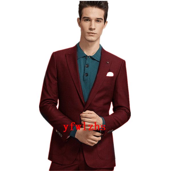 

custom-made one button groomsmen пик отворота жениха смокинг мужские костюмы свадьба / выпускной / ужин лучший мужчина blazer (куртка + брюк, Black;gray