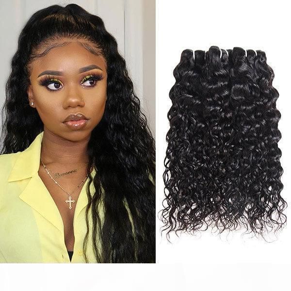

ishow 3 bundles 8-38 inch deep loose brazilian human hair bundles yaki straight deep curly body water straight color virgin hair extensions, Black