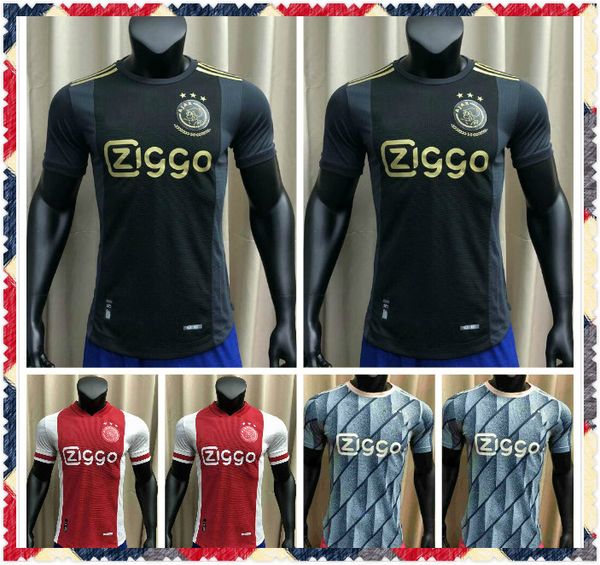 

thailand player version 20 21 soccer jersey promes home away amsterdam van de beek neres 2020 2021 tadic football kit shirt, Black