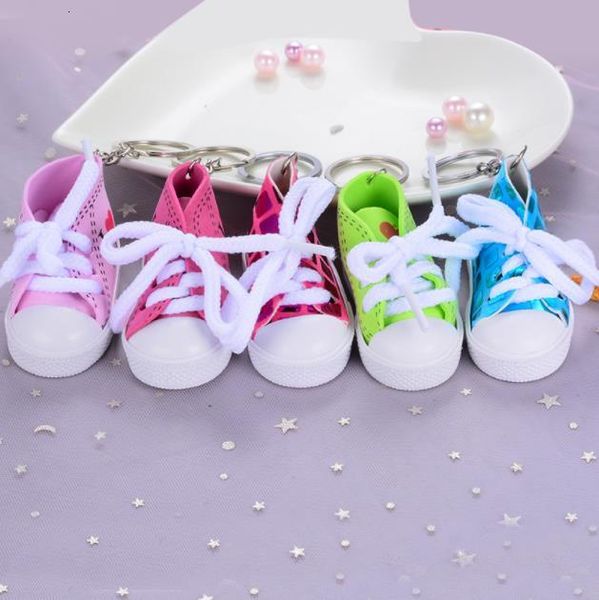 

keyring fashion 3d cute mini sport sneaker canvas shoes keychain tennis shoe chucks for jewelry, Silver