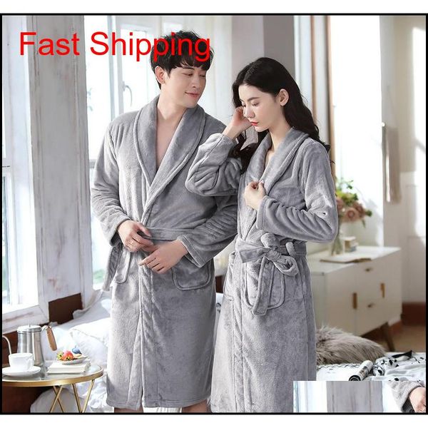 

winter pyjama couple sleepwear bath robe men women flannel bathrobe coral fleece pajamas hombre night dressing gown qylofu bdesports