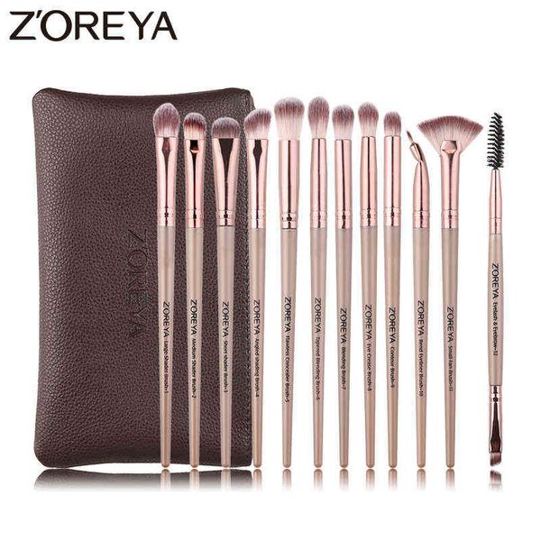 

health and beauty products makeup brush zoreya 12pcs professional es black color eye shadow makeup set blending eyeliner brow small fan cosm