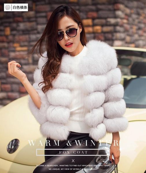 

women's fur & faux fionoto fake coat for women 2021 winter fashion elegant female thick warm outerwear jacket chaquetas mujer, Black