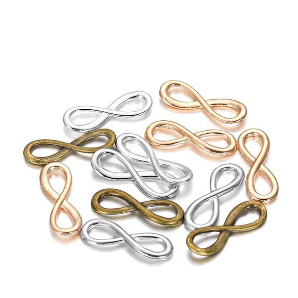 

30pcs 8*2m tibetan bronze charms infinity link symbol connectors for pendants diy jewelry making craft supplies acc jllkjk, Silver