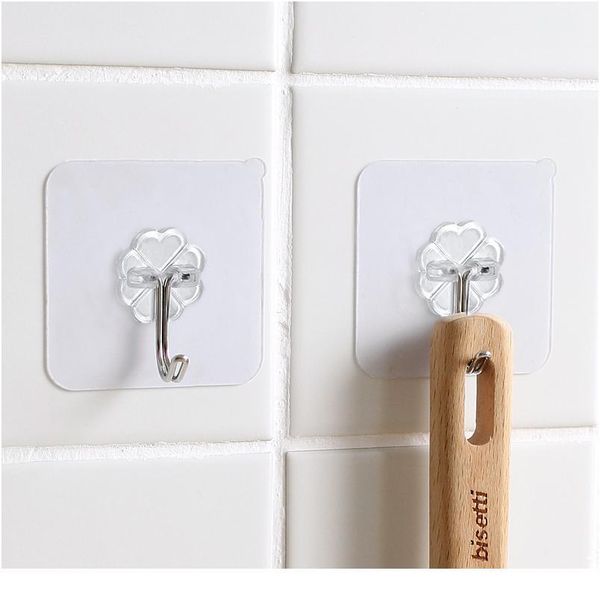 

strong stick no trace hook glue paste ceramic tile wall hanging load bearing super transparent hook no punching househ wmtzuw