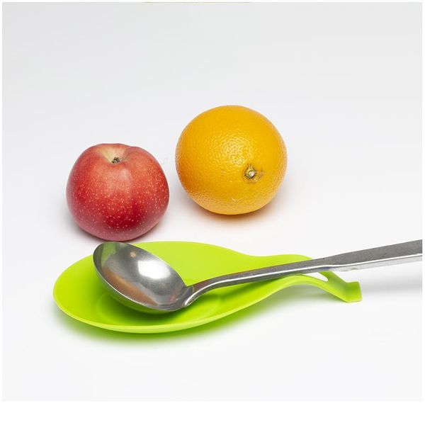 

1pcs sile spoon rest heat resistant placemat drink glass coaster tray spoon pad eat mat pot holder kitchen acc jllwsq