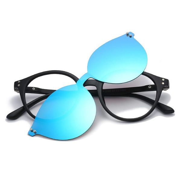 

sunglasses polarized magnetic clip night vision women men cat eye mirror uv400 glasses 2021 shades feminino, White;black