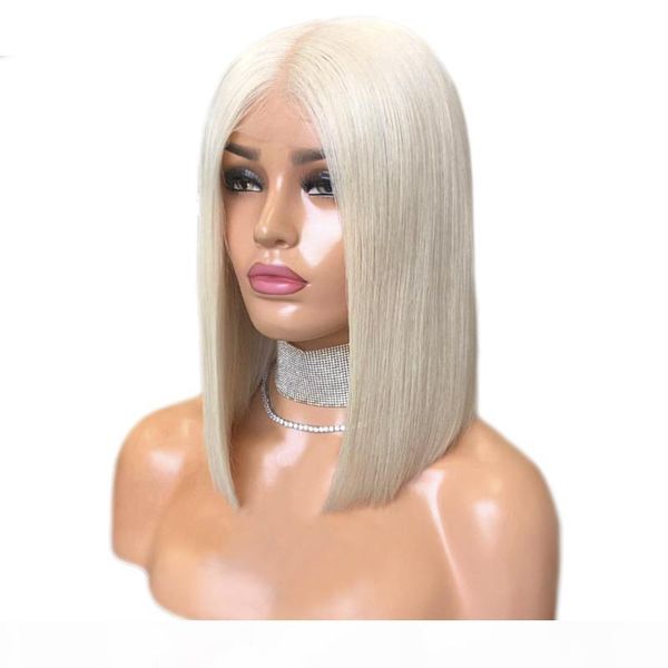 

мода straight синтетический волос фронта шнурка парик короткие боб парик 14" средняя часть блондинка парики для женщин высокотемпературный в, Black