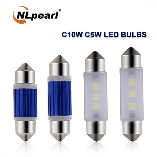

nlpeal 2x signal lamp c10w c5w led bulb festoon led 31mm 36mm 39mm 41mm white 4smd car license plate interior reading light 12v1