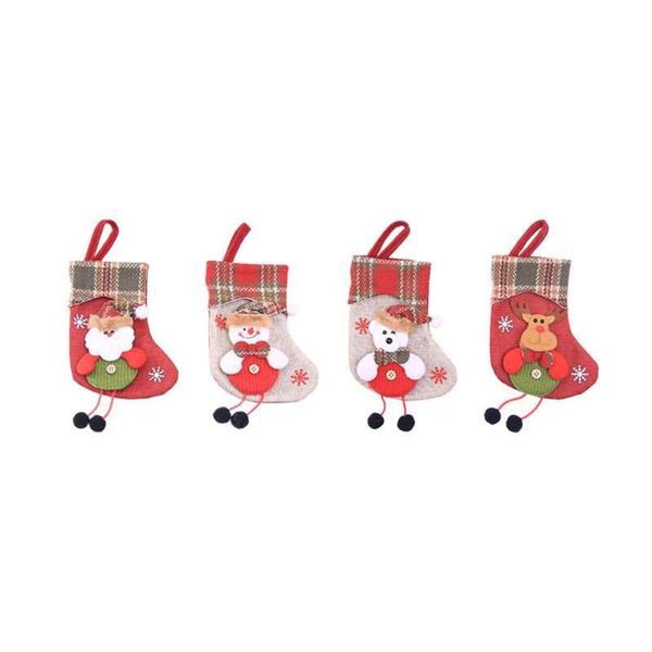

christmas decorations 4 pcs stockings pendant gift bags hanging socks ornaments holiday decorative accessories